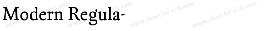 Modern Regula字体转换